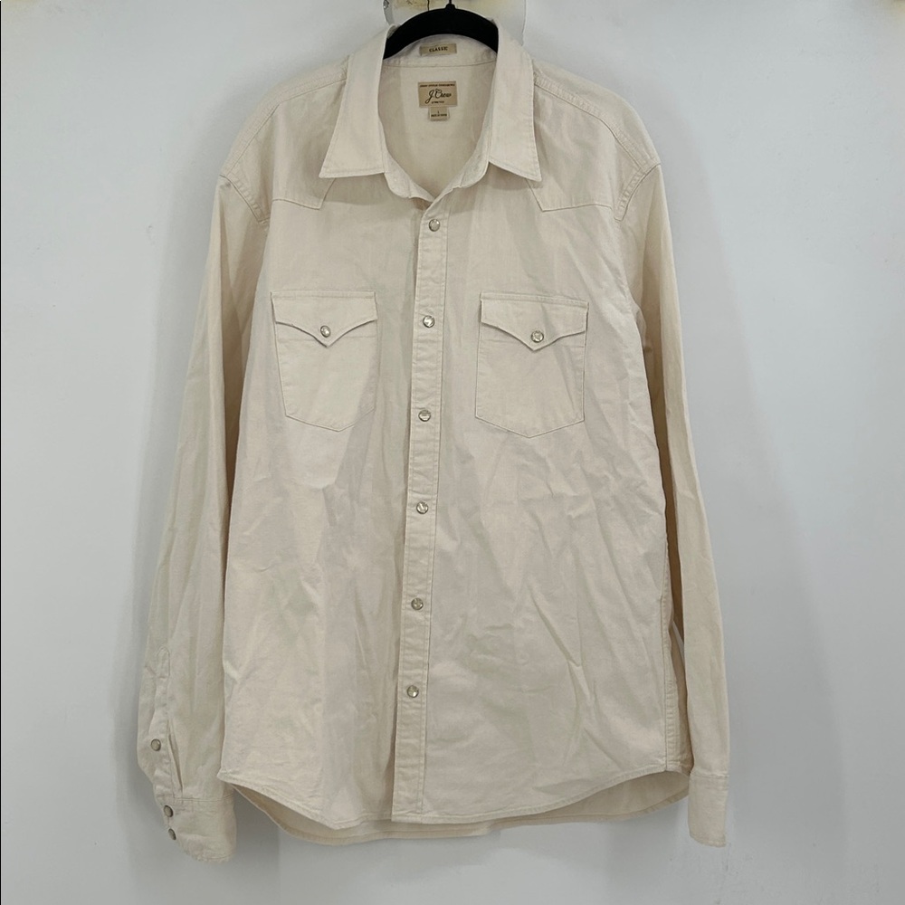 J. Crew Cream Western Shirt
